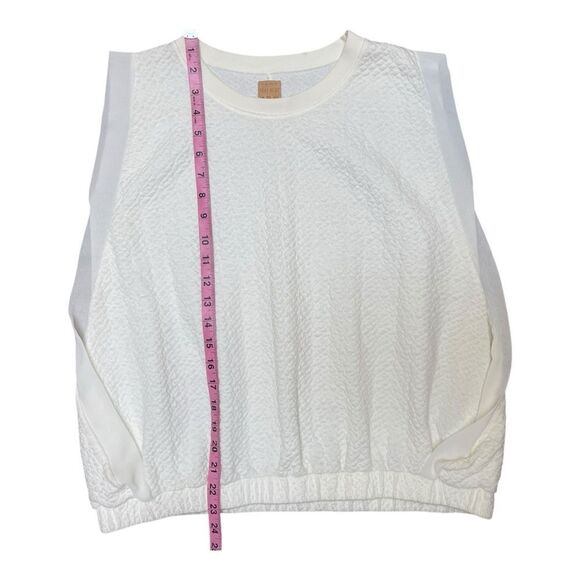 Zara Trafaluc Off White Sz M Muscle Tee Blouse Elastic Waist Sleeveless Pullover - Picture 3 of 7